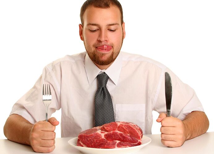 Sarkanā gaļa vīrieša uzturā